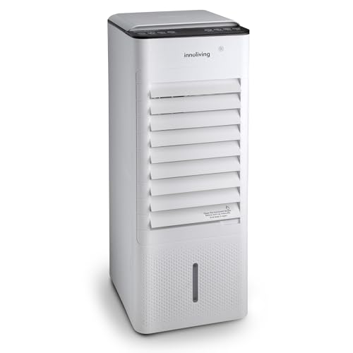 Innoliving Raffrescatore d&rsquo;Aria Caldo/Freddo 7 Litri INN-508NEW, con Funzione Calore, Pannello Touch, Display Digitale, Telecomando, 3 Velocit&agrave;, Oscillazione 140&deg;, Serbatoio Removibile