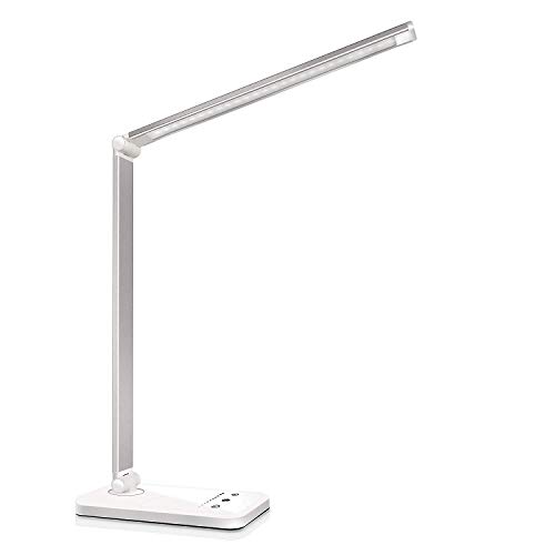 oxylops Lampada da Scrivania LED Protezione Degli Occhi, lampada Touch Control Pieghevole per cameretta,ufficio, con porta di ricarica USB, 10 livelli di luminosit&agrave; 5 modalit&agrave; di illuminazione (T13)