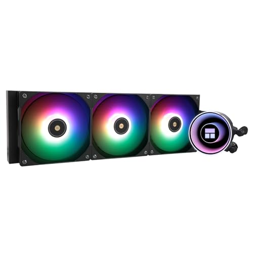 TR-Thermalright Frozen Notte 360 Black ARGB V2 Dissipatore a Liquido per CPU con Effetto Luce Specchio Infinito, Raffreddamento Aio da 360mm, 3 Ventole PWM da 2000RPM, per AM4/AM5, Intel LGA1851/1700