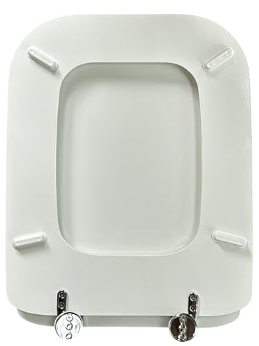 SEDILE COPRIWATER UNIVERSALE SQUADRATO IN LEGNO LACCATO BIANCO 34X42,5