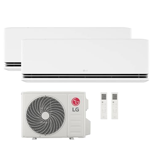 LG Condizionatore a 2 Split DualCool Deluxe WiFi 9000+12000 Btu, Climatizzatore con 2 Unit&agrave; Interne a R32, Pompa di Calore, Completo di Unit&agrave; Esterna, Alta Efficienza Energetica A+++ / A++