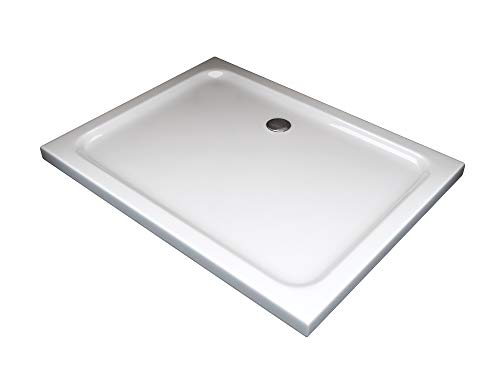 Piatto Doccia in Abs Acrilico Rinforzato Con Fibre Di Vetro e Resina Poliestere (80x120 rettangolare)