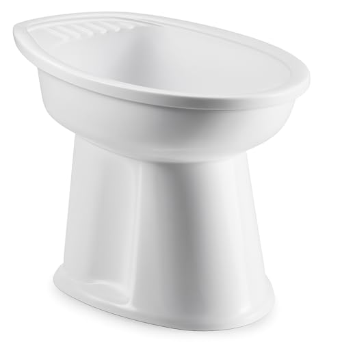 Mille Idee &ndash; Bidet da Campeggio Portatile e Smontabile | 2 Pezzi in Plastica | Per Camper, Roulotte, Barca, Tenda | Leggero e Facile da Pulire &ndash; 47 x 32 x 38 cm