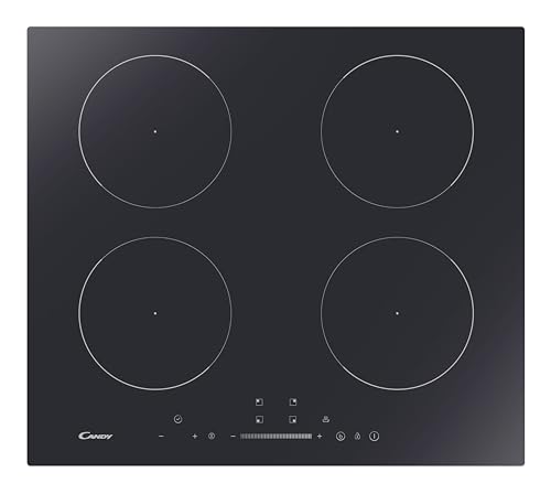 Candy Idea Piano Cottura a Induzione 4 Zone, Slider Touch, Funzione Keep Warm, Power Management, Connettivit&agrave; hOn App, Vetroceramica Nera, 59 x 51 cm - CIS642SCTT/1