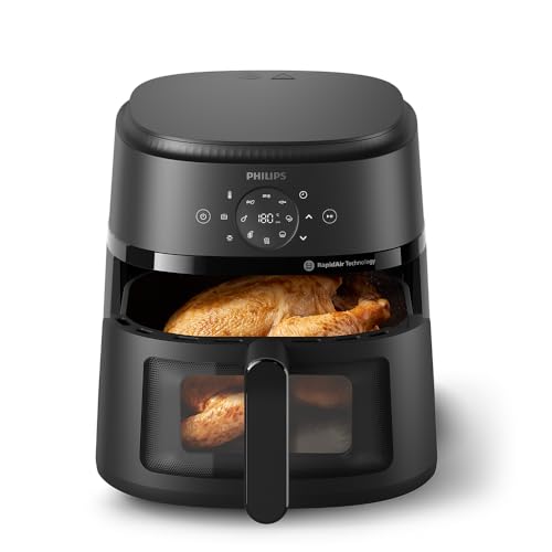 Philips Airfryer Serie 2000 &ndash; Friggitrice ad Aria 6,2L Con Finestrella di cottura, 1700W, RapidAir, 13 Modalit&agrave; di Cottura, Facile da Pulire, Touchscreen, Risparmio Energetico (NA230/00)