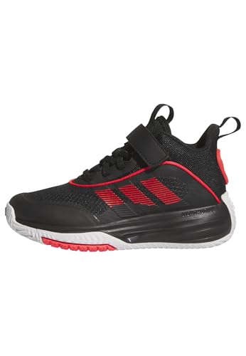 adidas Unisex - Bambini e Ragazzi Ownthegame 3.0 Shoes, Core Black/Lucid Red/Ftwr White, 34 EU