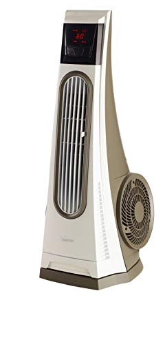 Bimar VC92 Ventilatore Colonna Oscillante "Tornado", Ventilatore a Colonna con Turbina ad Alte Prestazioni, Ventilatore con Telecomando, Timer, Deflettore, Oscillazione Destra Sinistra Automatica