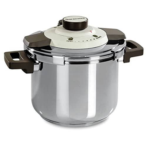 Barazzoni Pentola a Pressione Dual System Facile, capacit&agrave; 4,5lt, &oslash; 22cm, Acciaio Inox 18/10, Made in Italy, 4.5 Litri, Inossidabile