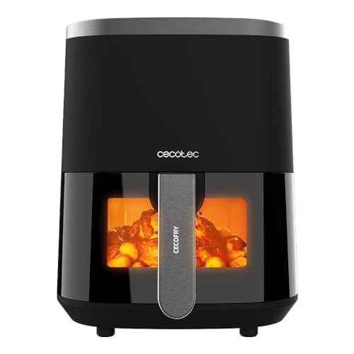 Cecotec Friggitrice ad Aria Cecofry Fantastik Window 4000. Air Fryer Air Fryer. 1400 W, Capacit&agrave; 4 L, 9 Menu, Controllo Tattile, Tecnologia Perfectcoo, Tempo Regolabile 80-200&ordm;c, 0-60 Minuti