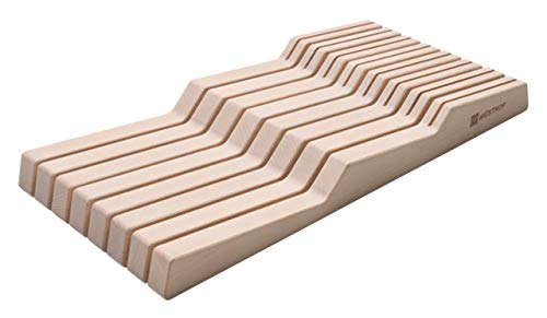 W&uuml;sthof 7271 - Organiser da cassetto per coltelli, 15 pezzi, faggio 43 x 22 x 5 cm