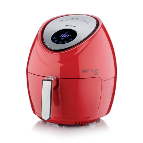 Ariete 4618 Airy Fryer XXL- Friggitrice ad Aria - Frigge 2,5 kg di Patatine Fritte - 7 Litri - Cottura Senza Olio e Grassi - 1800 Watt - Rosso