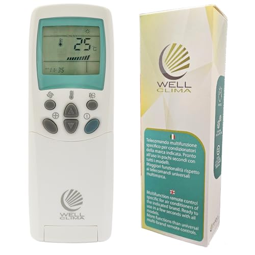 Wellclima Telecomando Universale per Climatizzatori LG, WEC-LG3, Compatibile con Tutti i Modelli, Simile ai Telecomandi Originali, Utilizzo Immediato, Funzioni Avanzate, Supporto Diretto