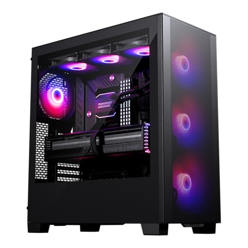 Phanteks XT Pro Ultra, Case Mid-Tower da Gaming, 4 Ventole 140mm DRGB incluse, mesh ad alte prestazioni, USB-C 3.2 Gen2, Nero