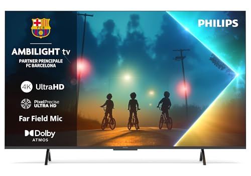 Philips Ambilight 55PUS8200 4K LED Smart TV - Display 55&rsquo;&rsquo; con piattaforma Titan OS, Pixel Precise Ultra HD e Dolby Atmos Sound - Funziona con Alexa e Google Voice Assistant