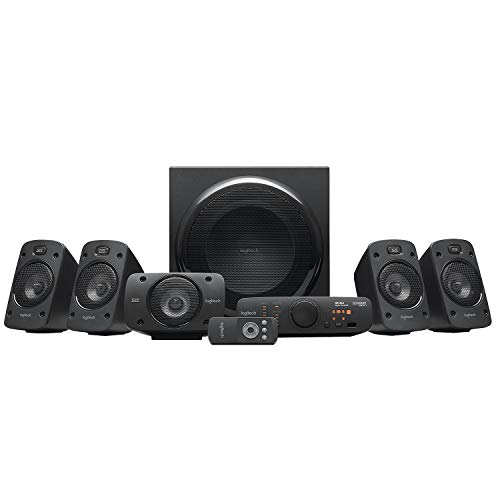Logitech Z906 5.1 Sistema di Altoparlanti Audio Dolby Surround, Certificato THX, Dolby e DTS, &lrm;Potenza 1000 Watt, Multidispositivo, Con Telecomando, Presa EU/IT, PC/PS4/Xbox/TV/Smartphone/Tablet