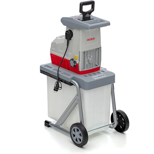 IKRA trituratore elettrica ILH 3000 A, silenzioso, robusto, potente 3.000 W, spessore dei rami fino a 44mm
