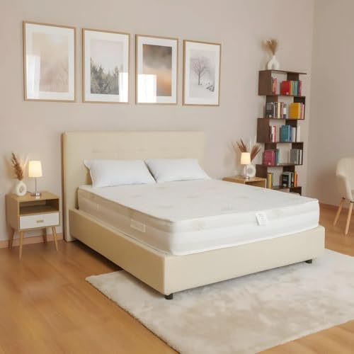 Materassimemory.eu &ndash; Materasso Matrimoniale Top Air 160x190 Alto 25 cm Detraibile con 7 Zone differenziate Rivestimento Aloe Vera Cuscini in Omaggio Traspirante Anti acaro Made in Italy