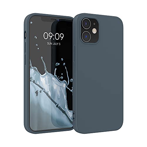 kwmobile Custodia Compatibile con Apple iPhone 12 / iPhone 12 Pro Cover - Back Case per Smartphone in Silicone TPU - Protezione Gommata - ardesia scuro