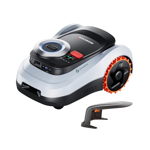Segway Navimow i215 LiDAR Robot Tagliaerba Senza Filo Perimetrale per 1500m&sup2; con Garage M, Pendenze del 45%, LiDAR a stato solido + Vision, Mappatura Automatica, 4G integrato (Spedito separatamente)