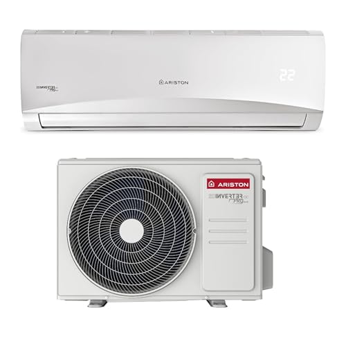 Ariston Prios R32 - Condizionatore 12000 Btu Monosplit, Climatizzatore 104x22x32,7 Silenzioso Compatibile con Kit WifiAriston - Aria Condizionata a Regolazione Autonoma e Filtro Antiodore Autopulente
