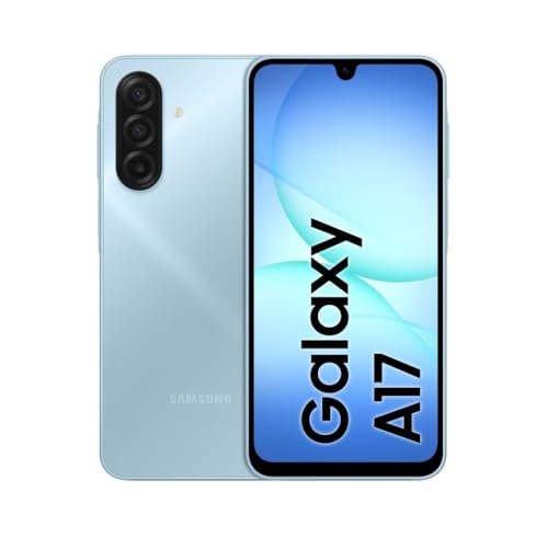 Samsung Galaxy A17, 3 anni di Garanzia del produttore, Android 15, Display Super AMOLED 6.7", 4GB RAM, 128GB, Batteria 5.000 mAh, Resistenza IP54, Memoria espandibile, Light Blue [Versione Italiana]