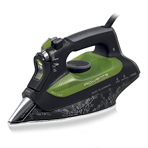 Rowenta DW6030 Eco Intelligence Ferro da Stiro a Vapore, 2500W, 0.3 L, Piastra in Acciaio Inox, Sistema Anticalcare, Impugnatura Ergonomica, Protezione Antigoccia, Modalit&agrave; Eco