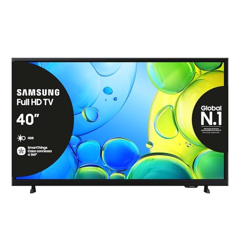 Samsung Smart TV 40'' UE40F6000FUXZT FHD, Hyper Real Processor, Adatto all'Intrattenimento, Cinema e Sport, HDR & Pur Color, Smart Experience, OTS Lite & Adaptive Sound, SlimLook Design, 2025