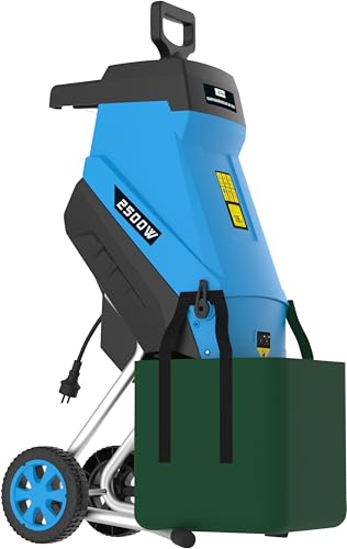 G&uuml;de Trituratore da giardino GH 2501 (2500 W, tecnologia a coltello, bassa manutenzione, autoalimentatore, ruote di trasporto, fusibile di sovraccarico, spessore massimo 45 mm, con sacco di raccolta