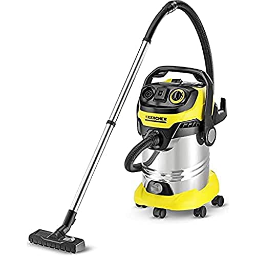 K&auml;rcher WD 6 P Premium Aspiratore Solidi-Liquidi - Capacit&agrave; 30l, 260 Air Watt, 1300 W, Presa Elettroutensile - Due Tubi Rigidi d'Aspirazione, 2 Bocchette, Filtro, Sacchetto, Tubo 2.2 m