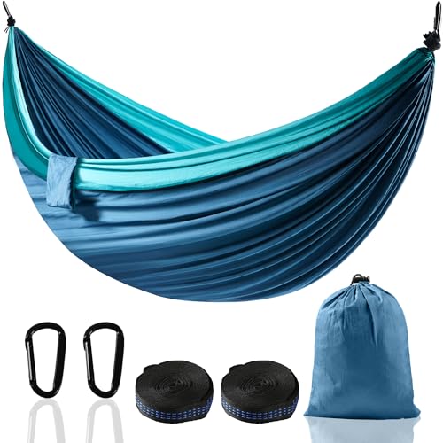 Amaca Matrimoniale XXL 300 x 200 cm &ndash; Amaca da Giardino, amaca campeggio, Portatile da Esterno con Portata di 300 kg &ndash; Ideale per Viaggi, Balcone e Interni (Blu)
