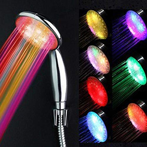 Doccia Led, Doccia a Risparmio Energetico Abs Materiale Di Placcatura 25&times;11&times;2cm Alta Qualit&agrave; E Lunga Durata 7 Tipi Di Cambio Colore 2 Tipi Di Modalit&agrave; Pioggia Risparmia Il 40% Di Acqua