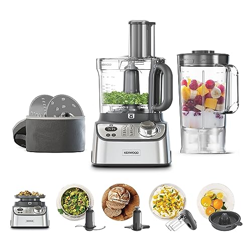 Kenwood FDM71.450SS MultiPro Express Weigh Robot da Cucina con 8 Accessori Dedicati, Velocit&agrave; Regolabile con Funzione Pulse, Bilancia Digitale Integrata, Capacit&agrave; 3L, , Argento