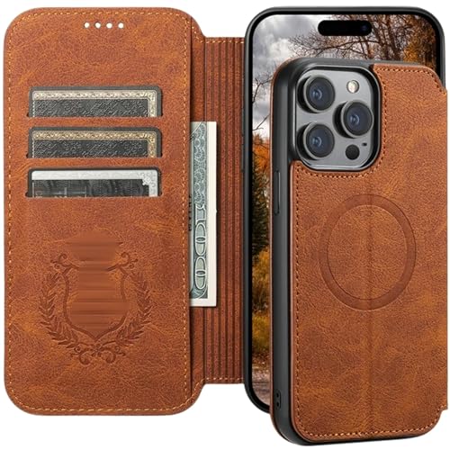 CBLdF Cover Phone Custodia per Telefono per Il Telefono 12 13 14 15 Flip Wallet Card Porta-Phone 14-Cachi