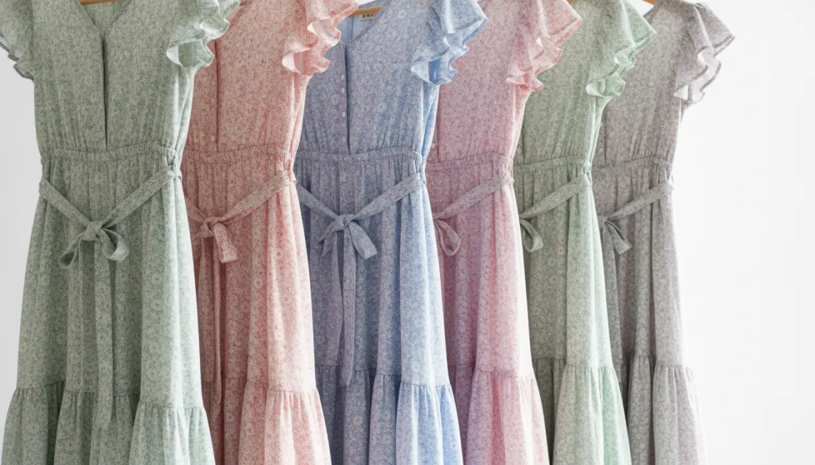 Abiti lunghi estivi donna in lino e cotone con stampe floreali e colori pastello