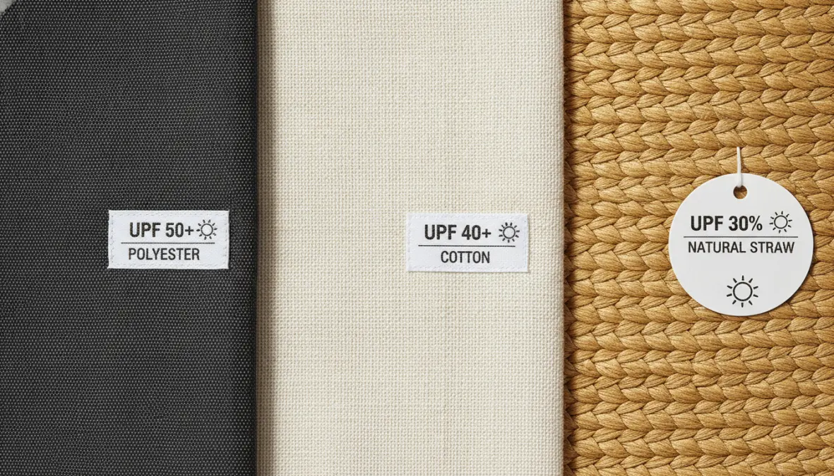 Tessuti con protezione UV e filtro UPF per cappelli da sole