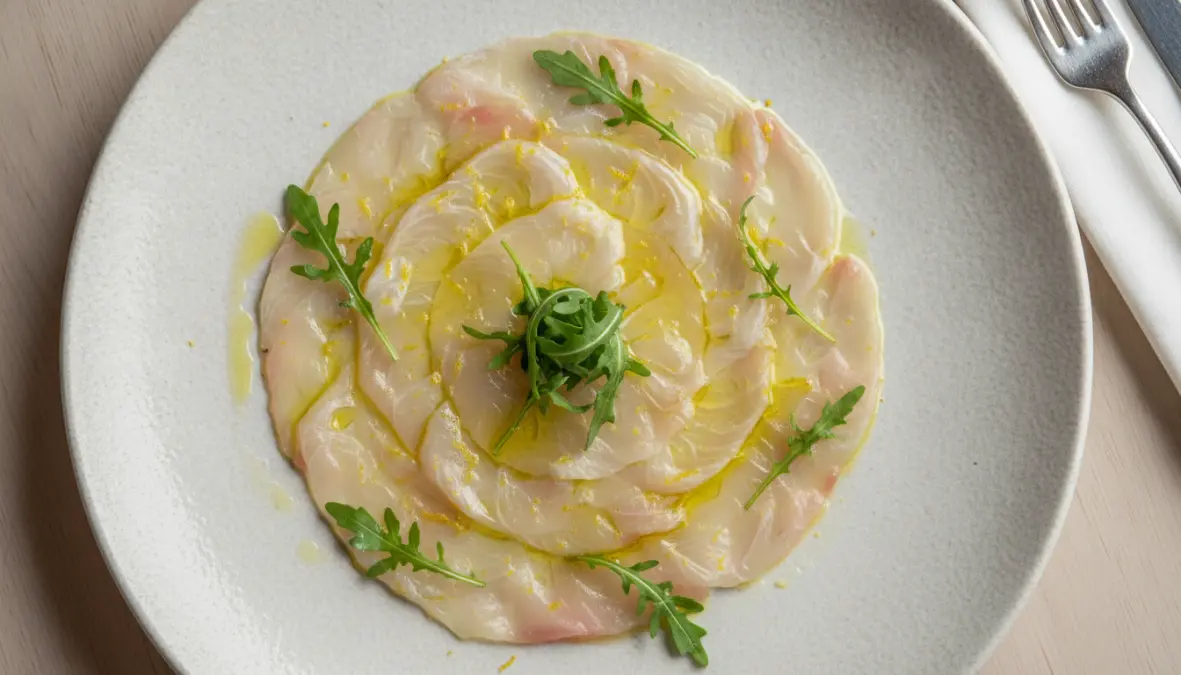 Carpaccio di pesce con agrumi e olio, ricetta estiva raffinata