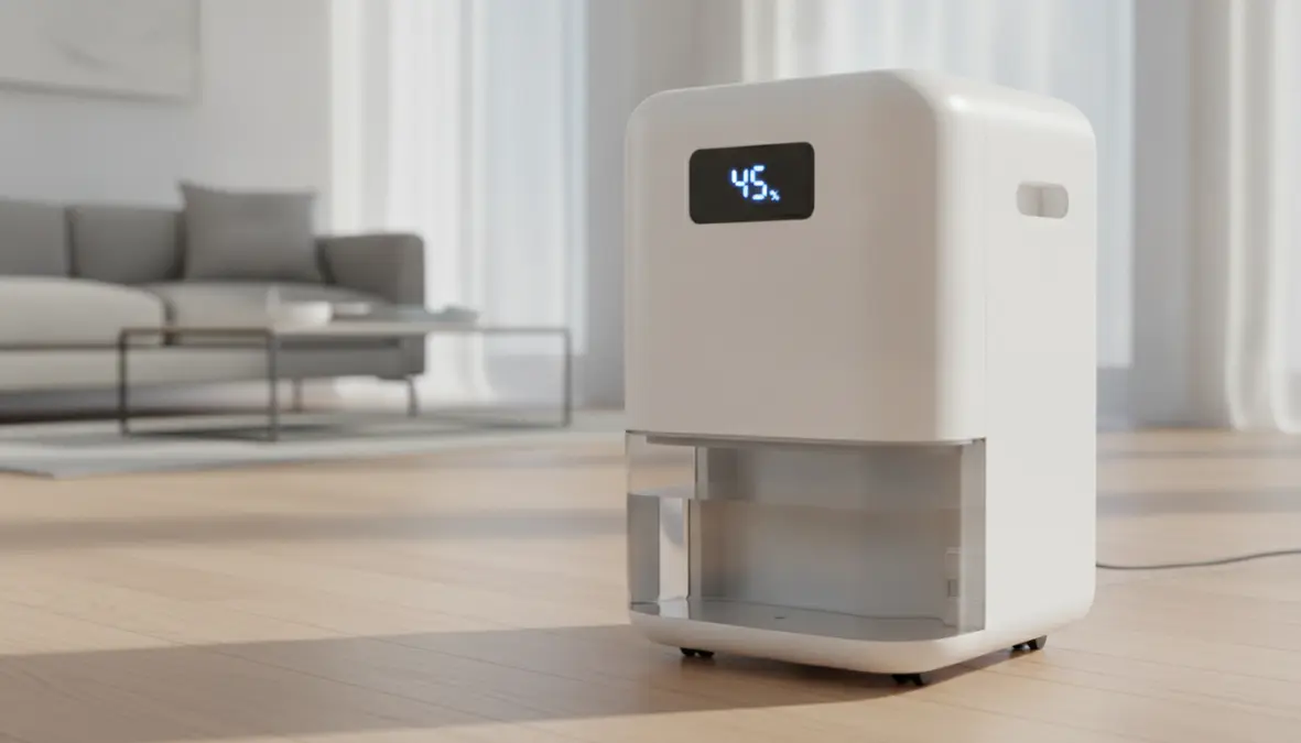 Deumidificatore portatile con tanica raccolta acqua e display digitale