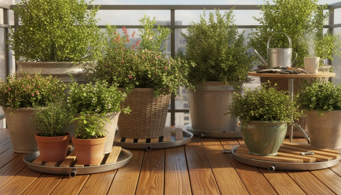Manutenzione e cura delle fioriere da balcone con sistema di drenaggio