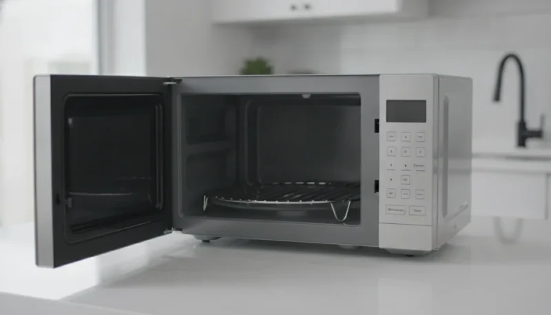 Forno microonde con grill moderno in cucina contemporanea