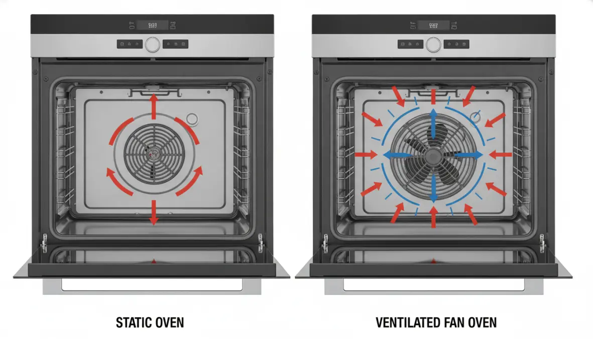 Confronto tra forno ventilato e forno statico con dettagli tecnici