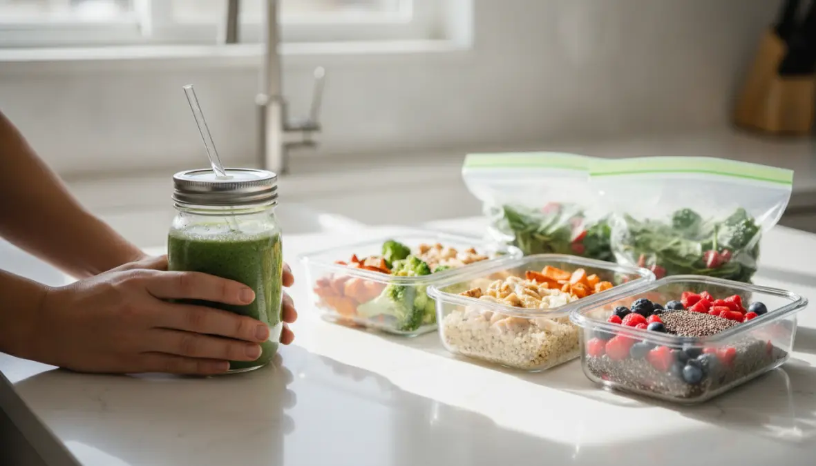 Conservazione e preparazione anticipata di frullati freddi nutrienti per l'estate