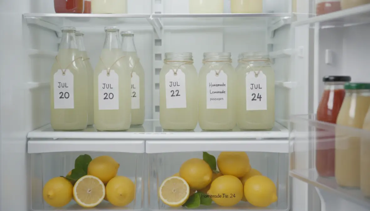 Conservazione corretta della limonata fatta in casa in frigorifero
