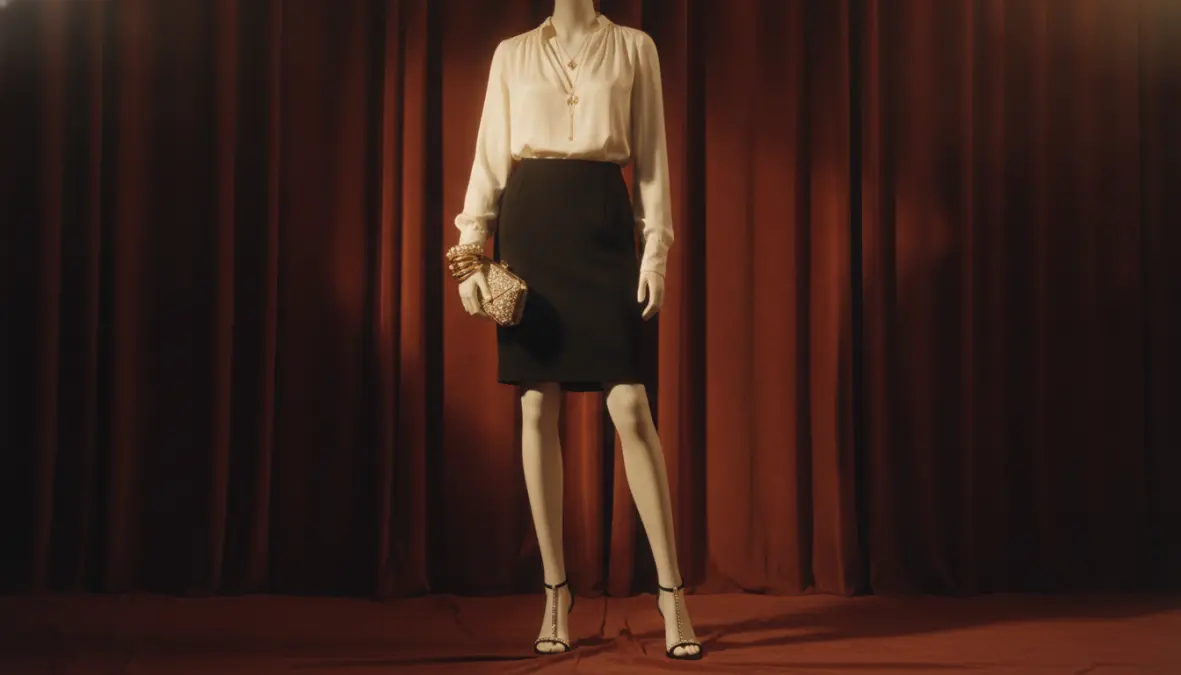 Look elegante serale con minigonna e sandali con tacco per occasioni formali