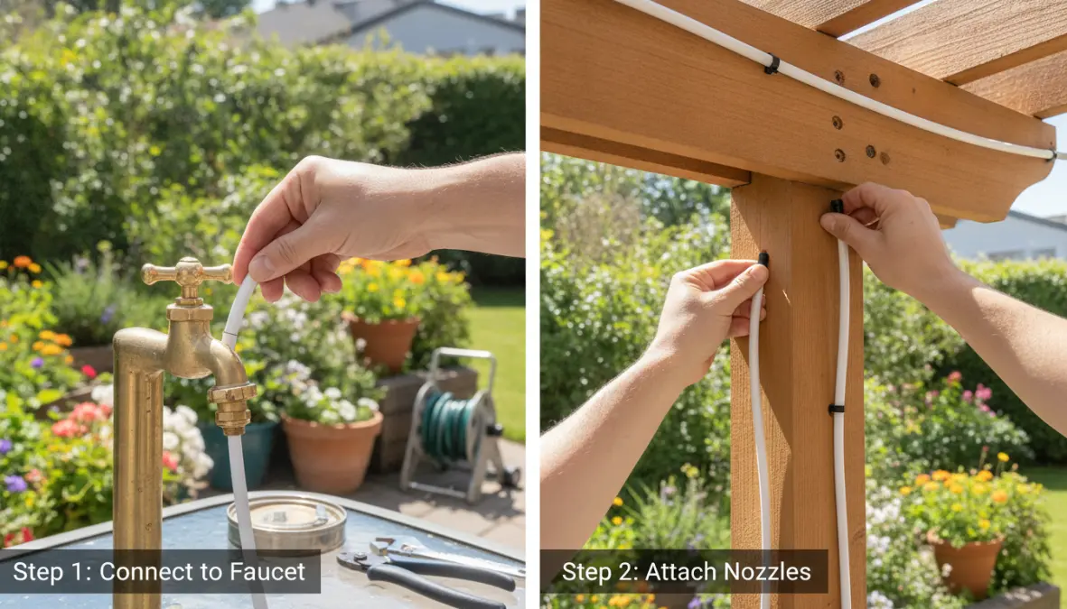Installazione fai-da-te di nebulizzatore per giardino con kit completo