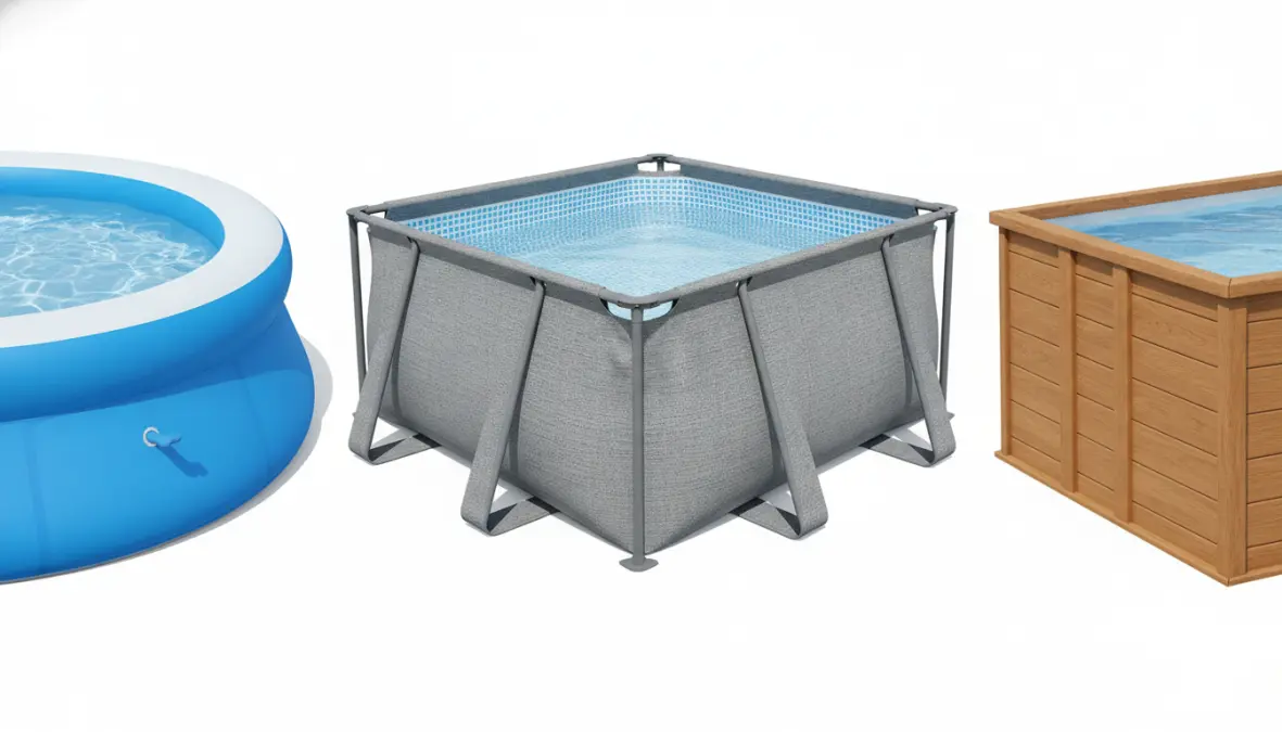 Confronto tra diverse tipologie di piscine fuori terra: gonfiabile, con telaio e rigida