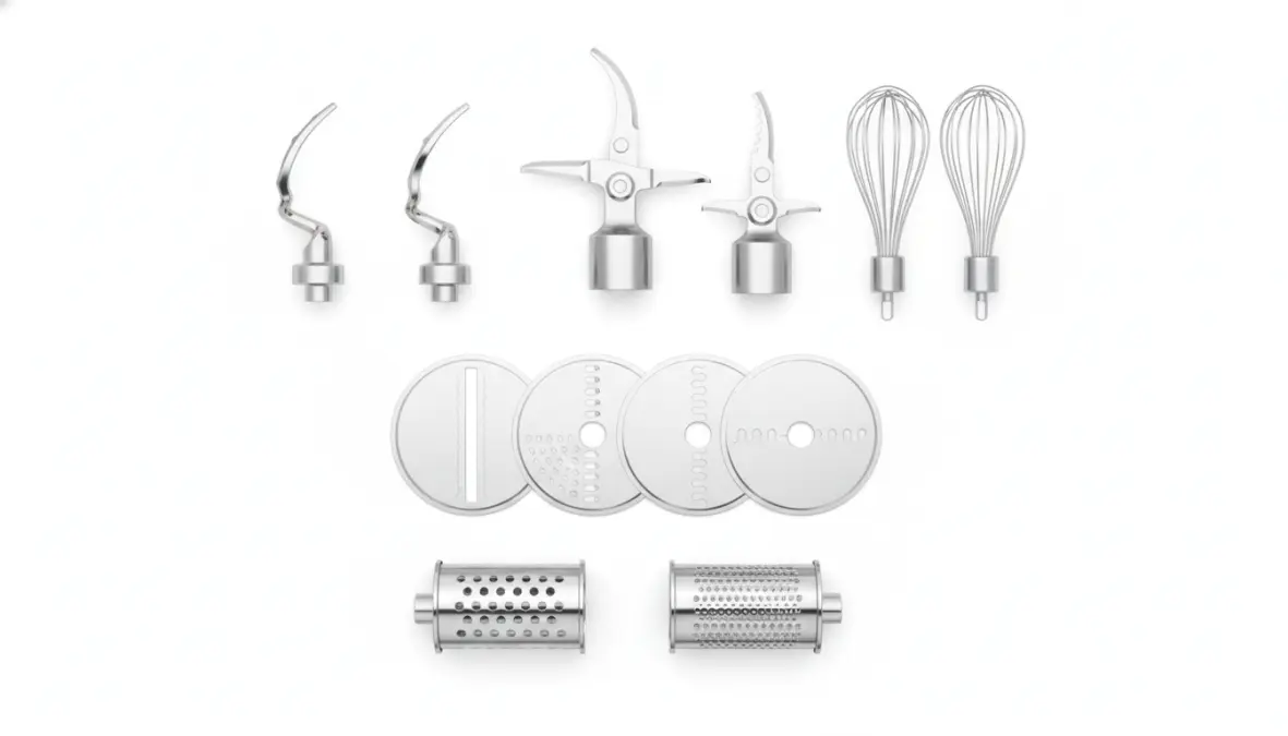 Accessori e componenti per robot da cucina professionale in acciaio inox