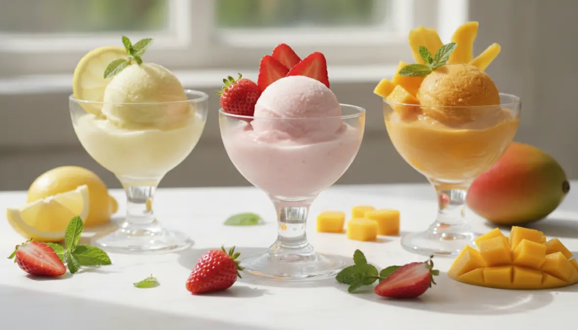 Ricette di sorbetto alla frutta estiva: limone, fragola e mango senza gelatiera