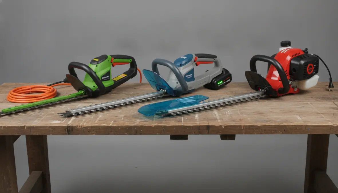 Confronto tra tagliasiepi elettrico, a batteria e a scoppio con caratteristiche tecniche