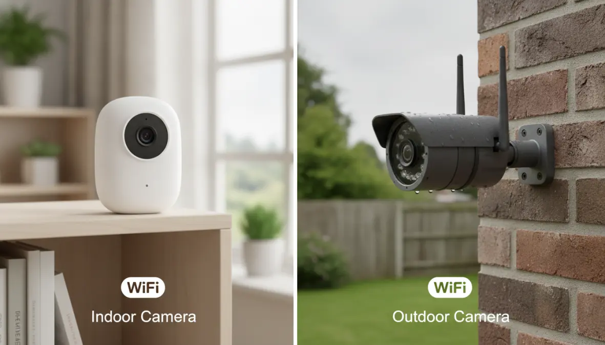 Confronto tra telecamere WiFi per interno ed esterno con caratteristiche specifiche