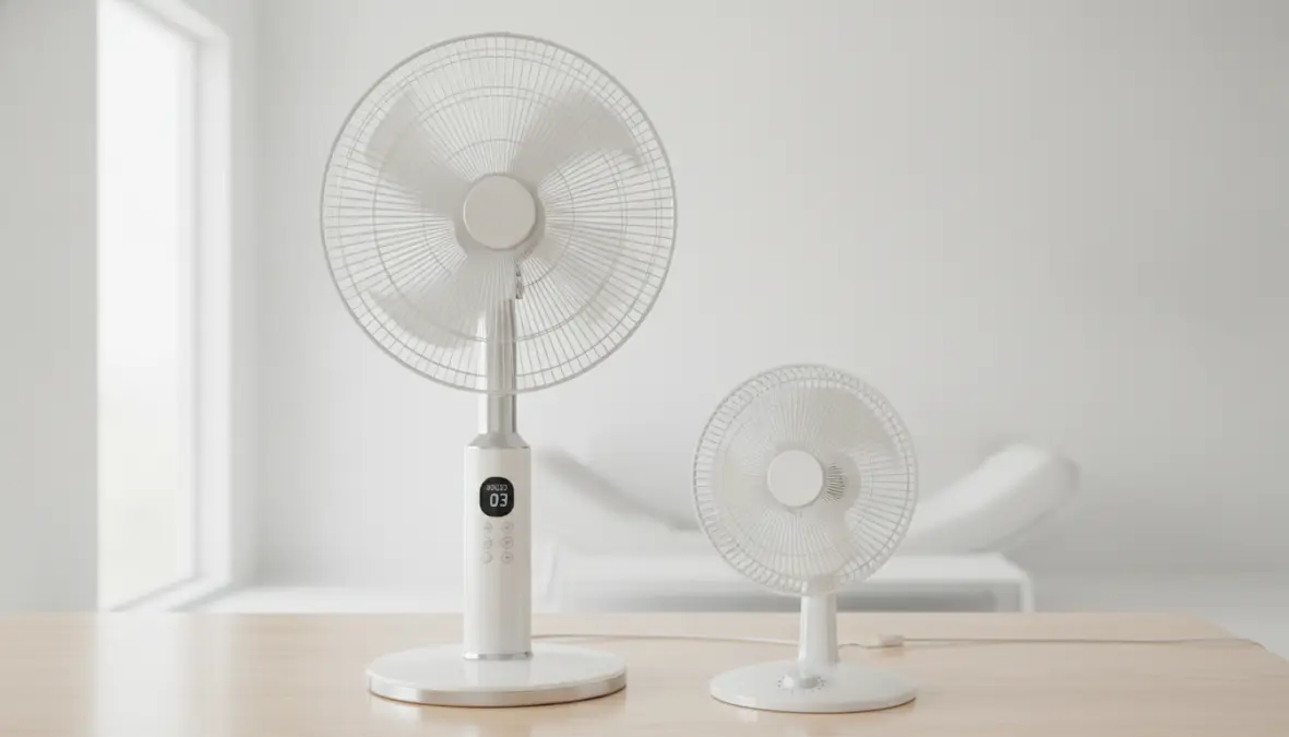 Confronto tra ventilatore a piantana e ventilatore da tavolo con caratteristiche tecniche